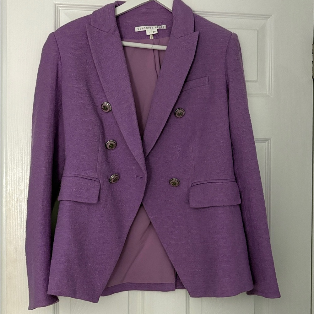 Veronica Beard Miller Dickey Jacket in Violet - Picture 7 of 14